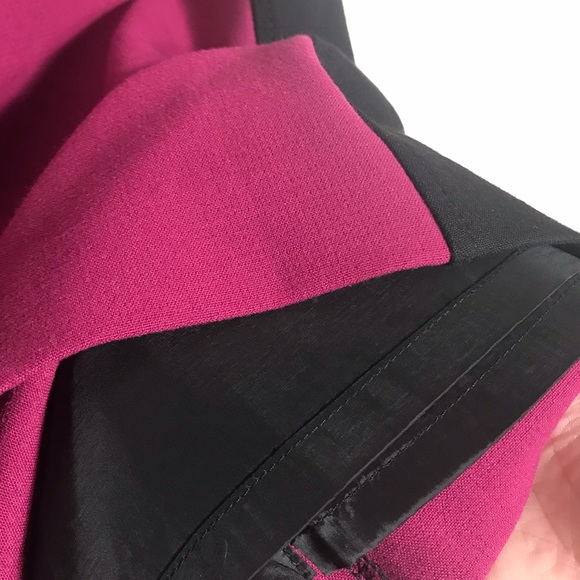 Halogen Color Block Pencil Skirt Black Wine - Picture 6 of 8